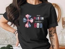 Patriotic Christian T-Shirt, American Flag Cross Faith Tee