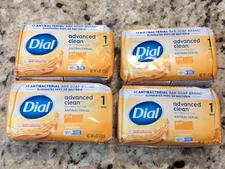 Dial 4 Pack Antibacterial Advanced Clean Deodorant Bar Soap Gold 4 oz