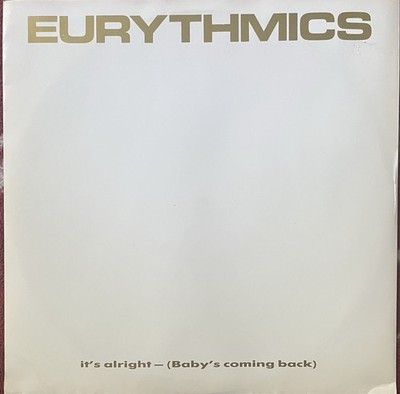 Eurythmics It s Alright (Baby s Coming Back) 12'' Single
