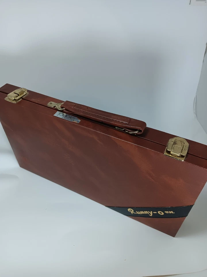 Винтажный Rummy-O плитки игры набор искусственной кожи чехол Pressman полный с инструкциями - Изображение 2 из 3
