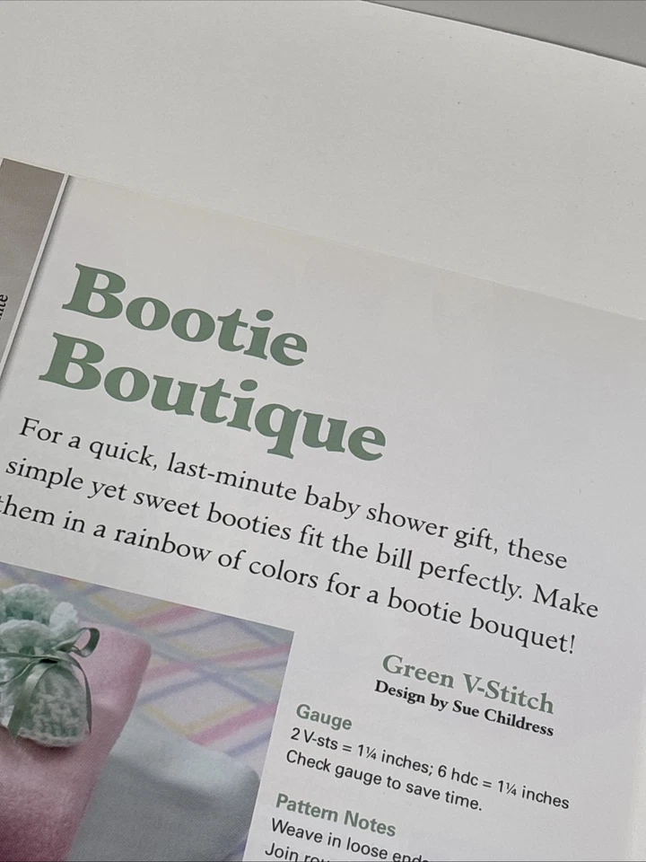 Bootie Boutique 3 Designs Crochet Pattern Page From Book - Image 2 of 4