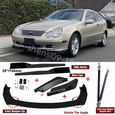 Front Bumper Lip Splitter/ Side Skirts/ Strut Rods For Mercedes-Benz C200 C300