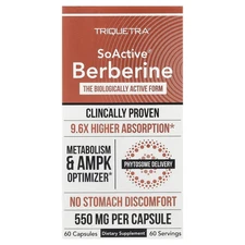 2 X Triquetra Health, SoActive�, Berberine, 60 Capsules