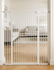 55" Extra Tall Pet Gate for Cat/Dog, 31.5-48" Wide Auto Close Tall Cat Gate w...