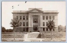 Vermillion South Dakota SD Courthouse Real Photo Postcard RPPC c1913