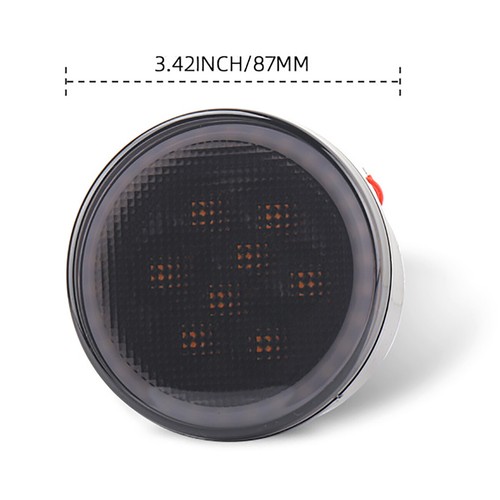 2pcs LED Black Lens Amber Turn Signal Lights DRL for 2007-2018 Jeep Wrangler JK - Picture 7 of 12