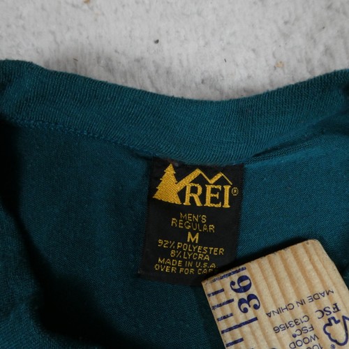 Vintage REI Hemd Herren Gr. M türkis blau Made in USA Langarm Polyester/Lycra - Bild 7 von 17
