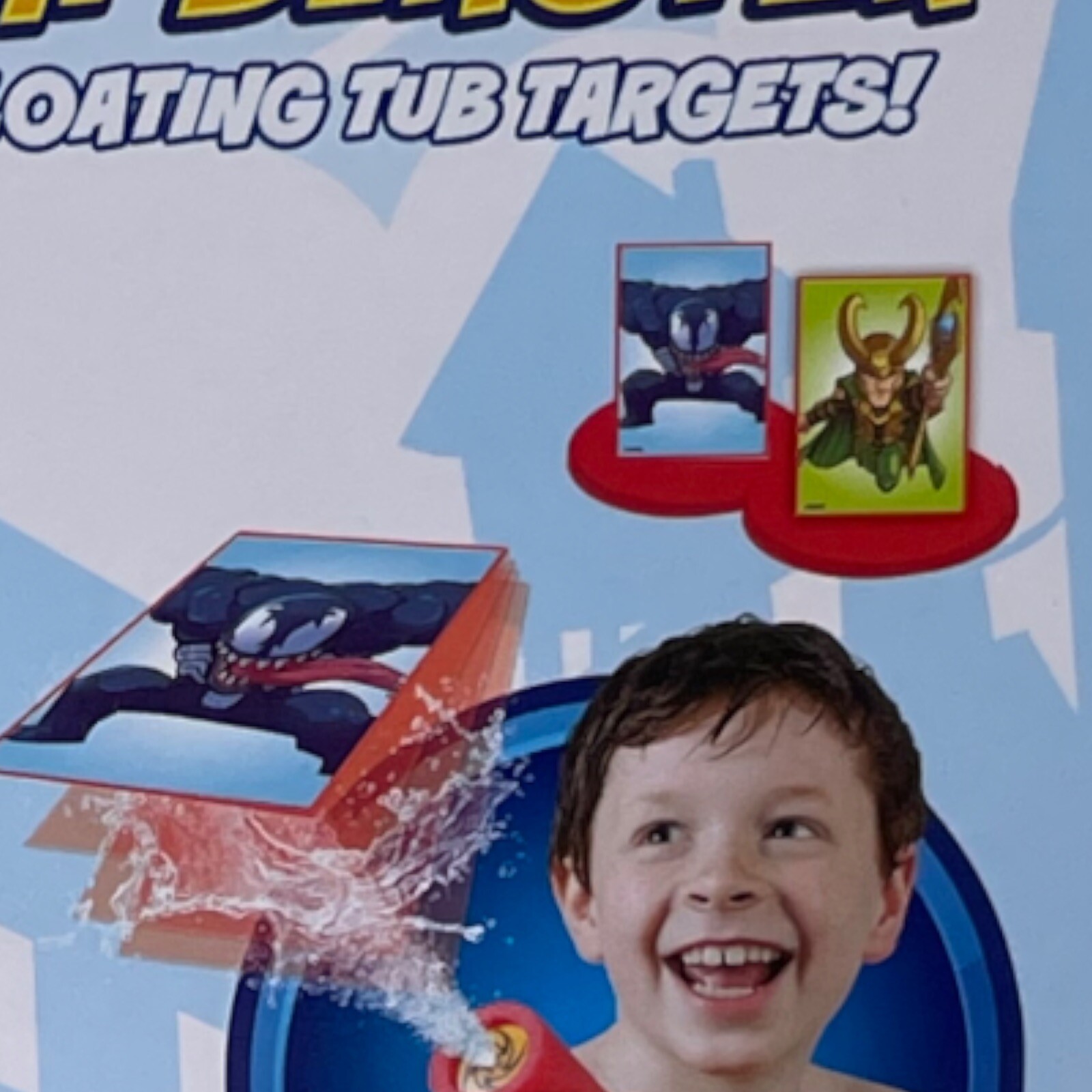 Marvel Super Hero Body Wash Bath Blaster w/ Floating Tub Targets 6 PC