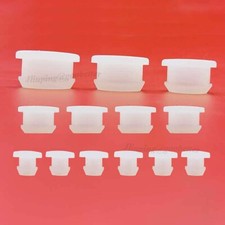 Clear Snap-on Hole Plug 2.5mm 60.6mm Silicone Rubber Blanking End Caps Tube Pipe