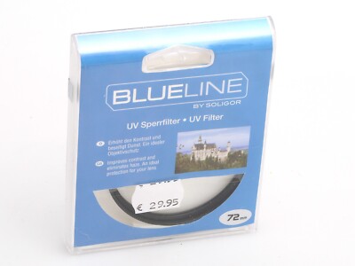 BLUELINE by Soligor UV Sperrfilter Schutzfilter für   72mm Sonderpreis !