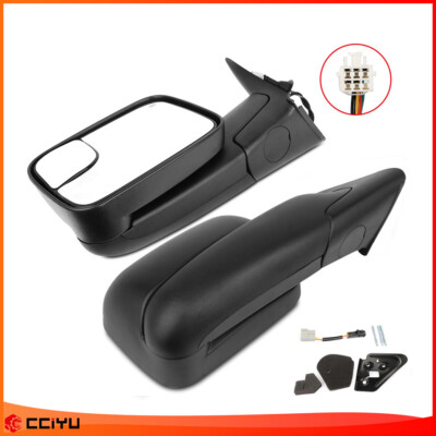 Pair Tow Mirrors For 1998-01 Dodge Ram 1500 1998-02 Ram 2500 / 3500 Power Heated - Foto 11