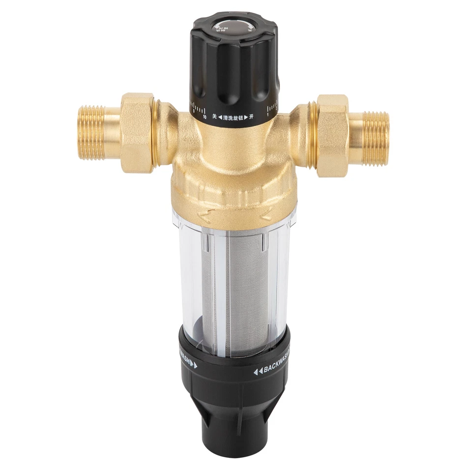 Vorfilter Rückspülfilter Häuser Schulen Wasserfilter mit Dichtband 1/2+3/4 Zoll - Bild 3 von 4