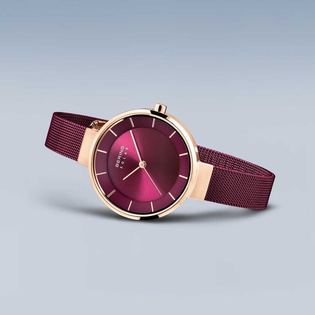 Bering Time - Solar - Womens Polished/Brushed Rose Gold-tone  display picture 2