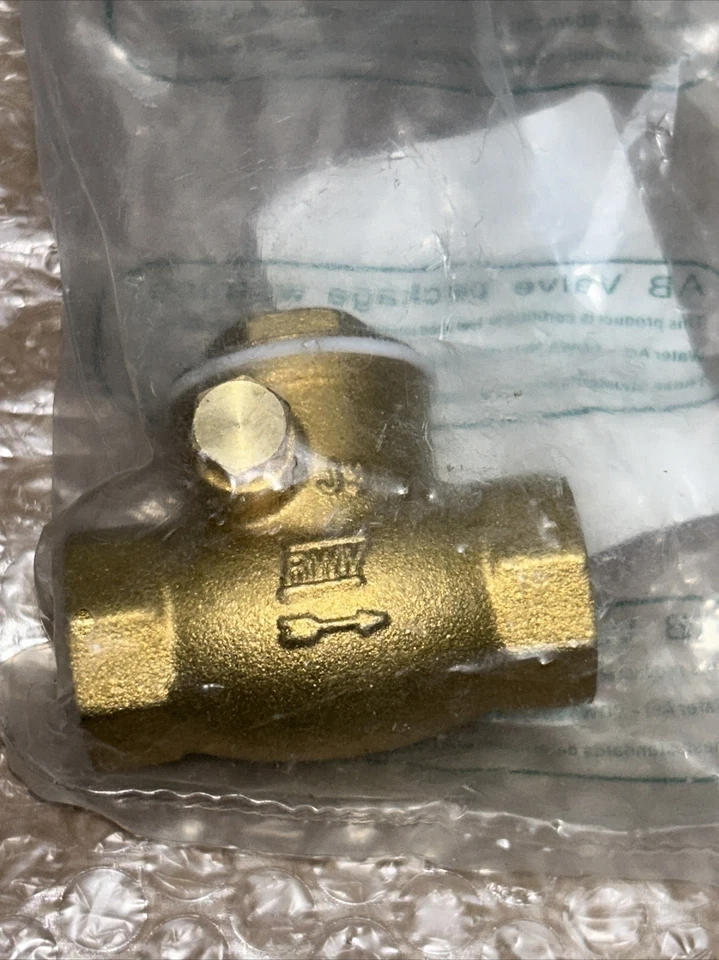 Válvula de retenção RWV 1/2 polegada latão IPS rosca balanço, saco selado 200 WOG + garantia - Imagem 3 de 4