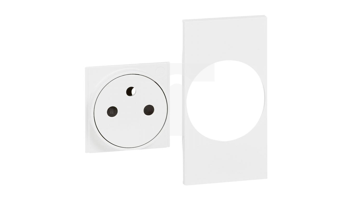 LIVING NOW badge socket 2P+Zflat white 2m KW55F /T2UK