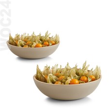 2 x Snack Deko Zutaten Schale Schälchen Schüssel Servierschale BAMBUS HOLZ SET