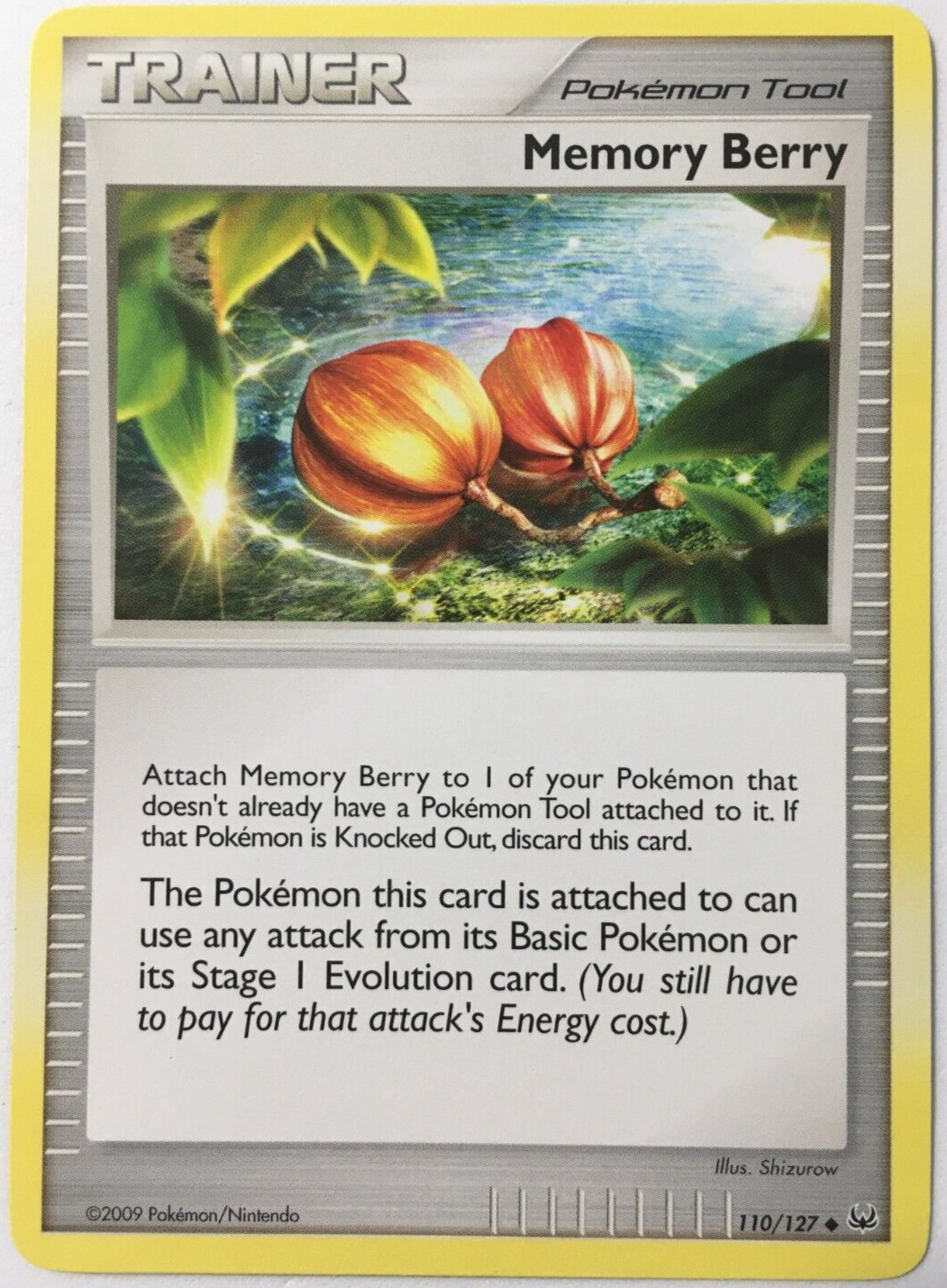 POKEMON MEMORY BERRY 110/127 PLATINUM BASE SET UNCOMMON NEAR MINT