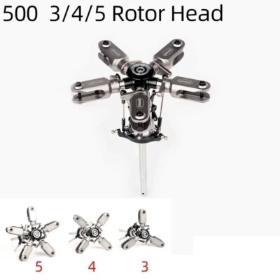 Electric Helicopter Rotor Head Set Metal Three Four Five Blades 8MM Spindle