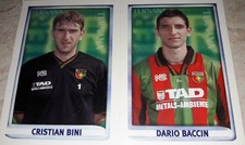 FIGURINA CALCIO 99 MERLIN'S TERNANA N°546 BINI BACCIN ALBUM MERLIN