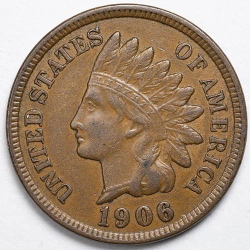 1906 Extremely Fine (XF) Indian Head Penny Cent