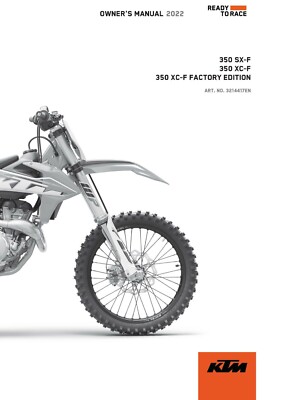 KTM Owners Manual Book Guide 2022 350 XC F FACTORY EDITION
