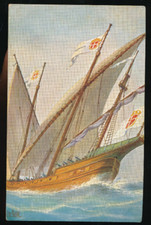 AK von einer Portogisieschen Schebecke im 18.Jahrh. (902)