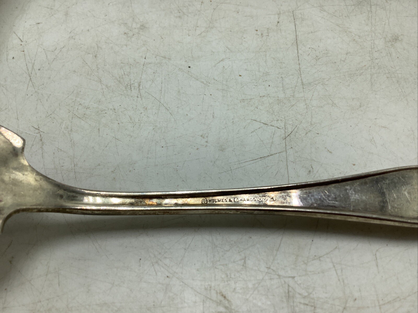 VTG Holmes & Edwards Plated Silver Serving Spoon Fork Set of 3