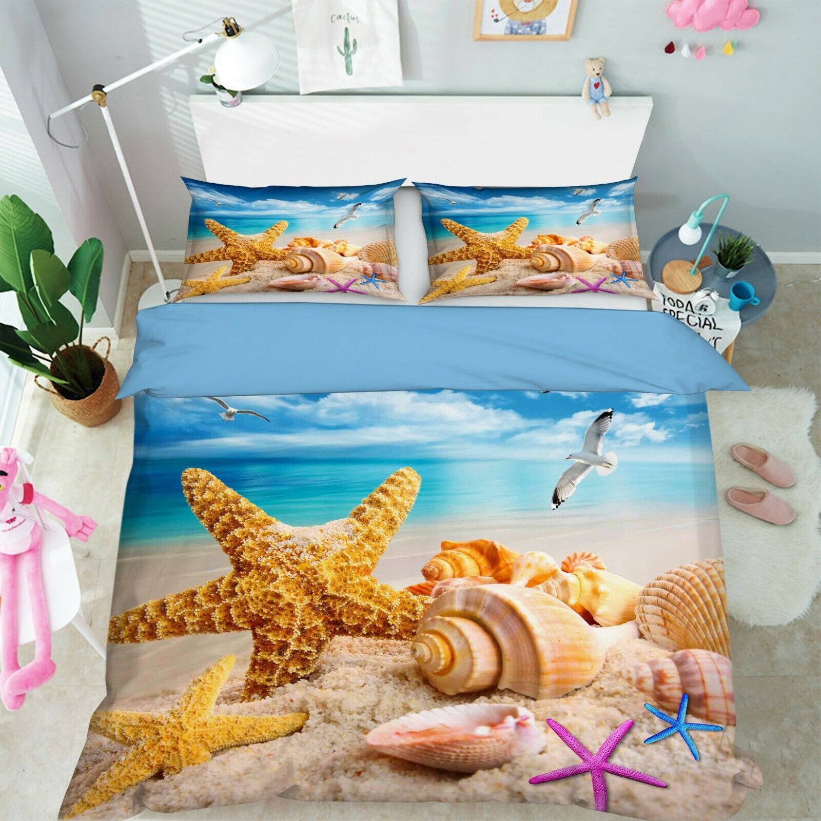 3D Beach Starfish Conch KER2543 Bed Pillowcases Quilt Duvet Cover Double Kay Świetne okazje, wybuchowe zakupy