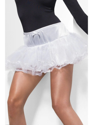 Smiffys Weißer Tüll Tutu Petticoat Damen Ballett Unterrock Kostümzubehör
