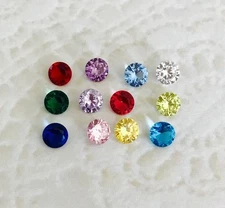 Birthstones 5mm round beautiful bling Glass CZ Floating Charm For Memory Locket