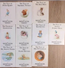 The Peter Rabbit Library, 10 Books 1-3, 5-11 Beatrix Potter, F Warner HC, 