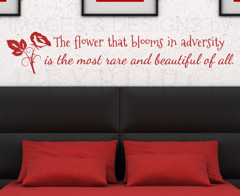 Large Mulan Flower Bloom Vinyl Wall Decal Art Sticker Quote B92
