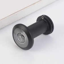 16mm Door Viewer Peephole Zinc Alloy Privacy Door Viewer for Security, Black