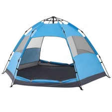 DOUBLE-LAYER INSTANT SET UP 4-PERSON CAMPING TENT with CARRY BAG - SHIPS FREE!