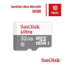 SanDisk Ultra 32GB micro SD Memory Card UHS-I Card 100MB/s Class 10 - 10 Pack