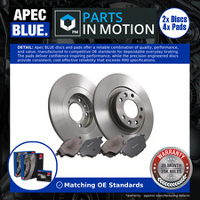 2x Solid Brake Discs and Pads fits CITROEN C4 GRAND PICASSO Mk2 1.6D Rear 290mm