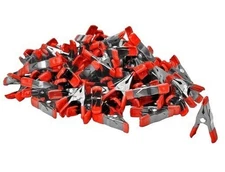 Wideskall® 2" inch Mini Metal Spring Clamps w/Red Rubber Tips Clips (Pack o