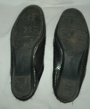 Two Pairs of Naturalizer Loafers Black  Silver