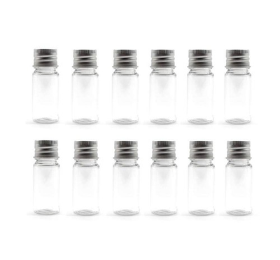 #ad #ad 12Pcs 10ml 20ml Empty Refillable Clear Plastic Bottle with Aluminum Screw Cap... $14.99