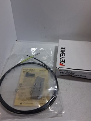 KEYENCE FU-35FZ REFLECTIVE FIBER UNIT M3 COAXIAL 1M FREE-CUT STRAIGHT NIB