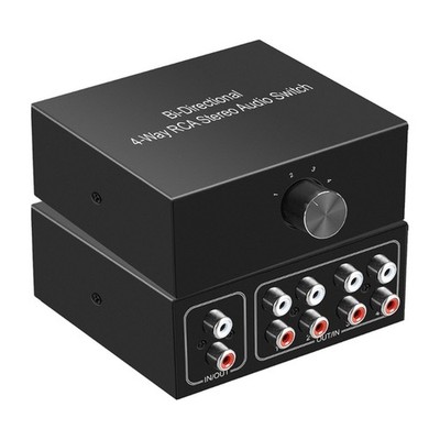 Professional Switch Splitter RCA Stereo Switcher Selector Switch Box