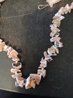 Vintage pink And White Shell Chip Puka Or Conch Necklace — photo 5