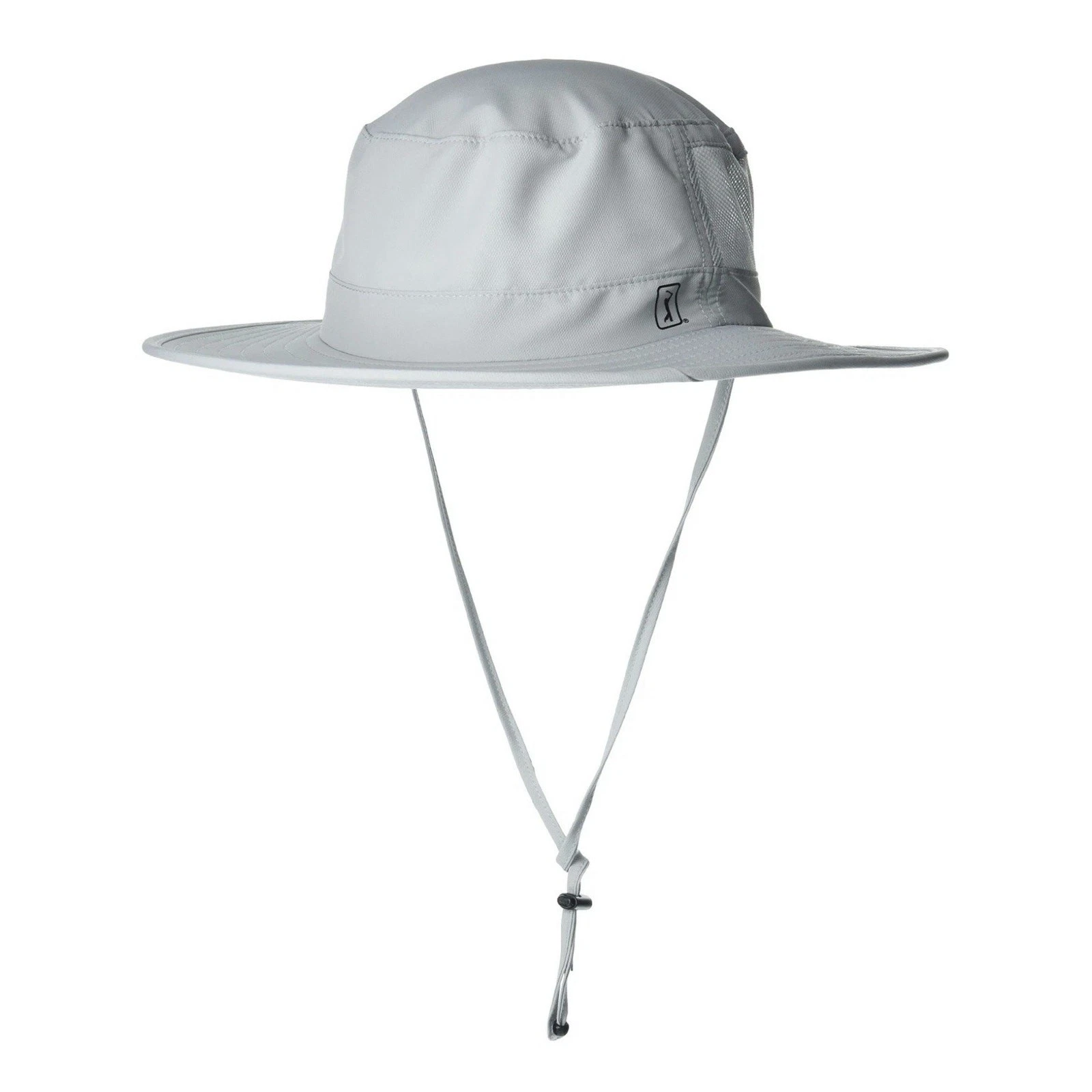PGA TOUR Men’s Solar Golf Bucket Hat with Chin Strap One Size Light Gray NWT