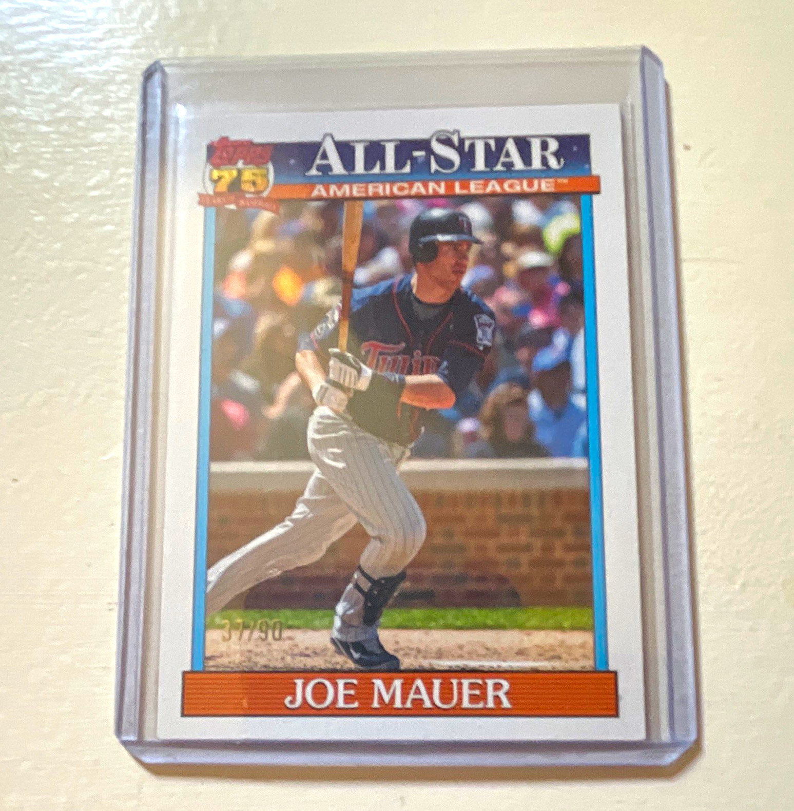 Topps 75 All-Star 2009 Joe Mauer Minnesota Twins 91AS-11 American League /90