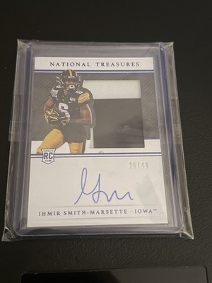 Panini Natl Treasures Collegiate Ihmir Smith-Marsette #63 Auto Mem RC /49
