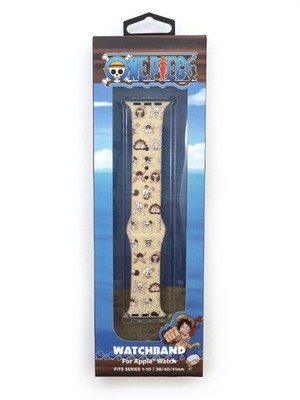CultureFly One Piece Jolly Roger Beige All Over Print Apple Watch Band 38/40/41