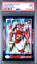 2024 DONRUSS OPTIC #237 JADEN HICKS PURPLE SHOCK PSA MINT 9