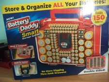 Daddy Smart - Battery Organizer Storage Case with Tester, Stores 150 batteries