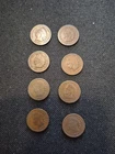 8 Vintage Key Date 1886 Type II Indian Head Pennies