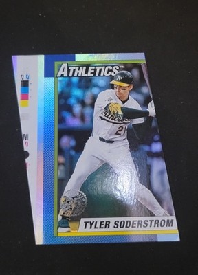 2025 Topps Update Tyler Soderstrom U90-2 MAJOR PRINTING ERROR  Color Bars Miscut